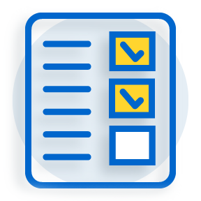 illustration of a to-do list with two items checked off